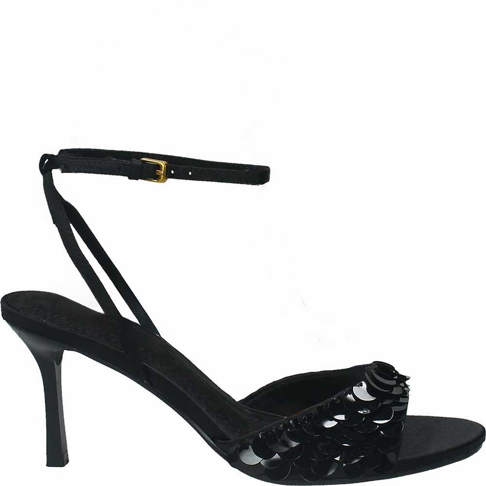 LM - Tacco Nami nero con paillettes