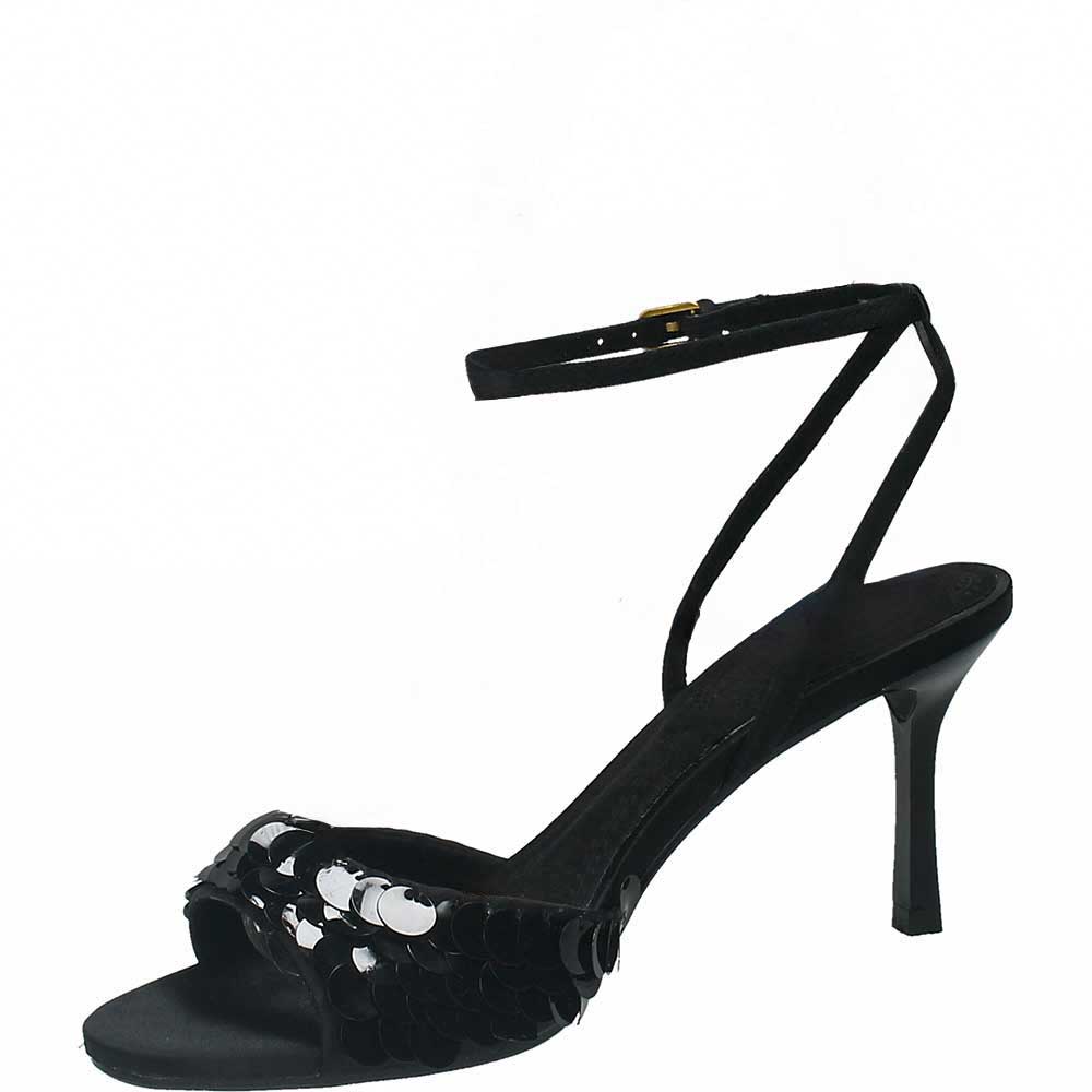 LM - Tacco Nami nero con paillettes