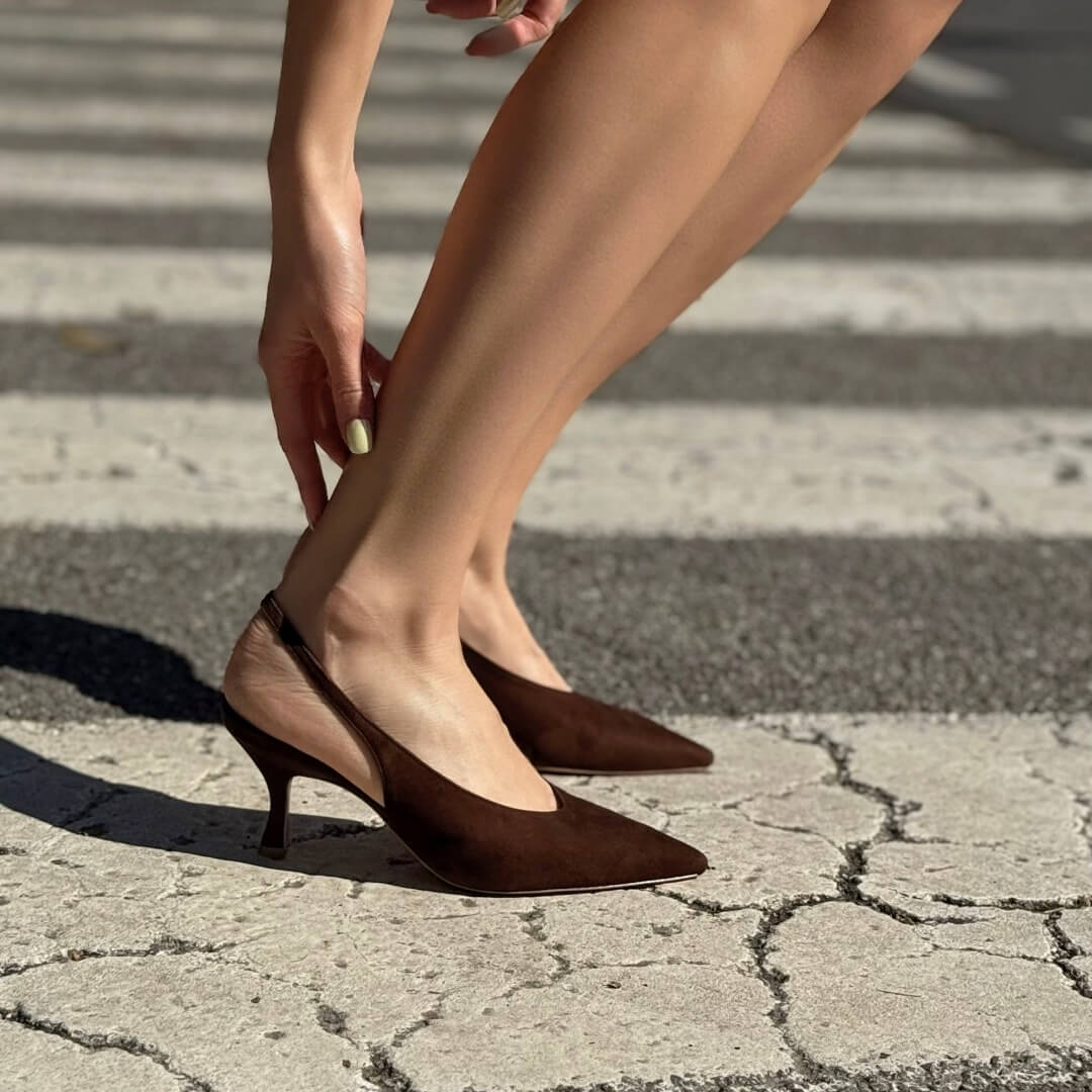 OF - Tacco Teresa camoscio testa di moro