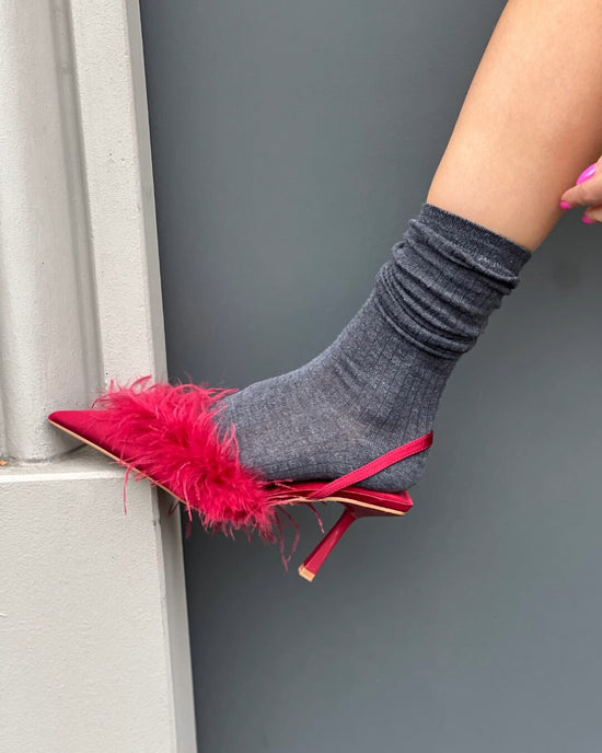 OF - Tacco Femme piume bordeaux