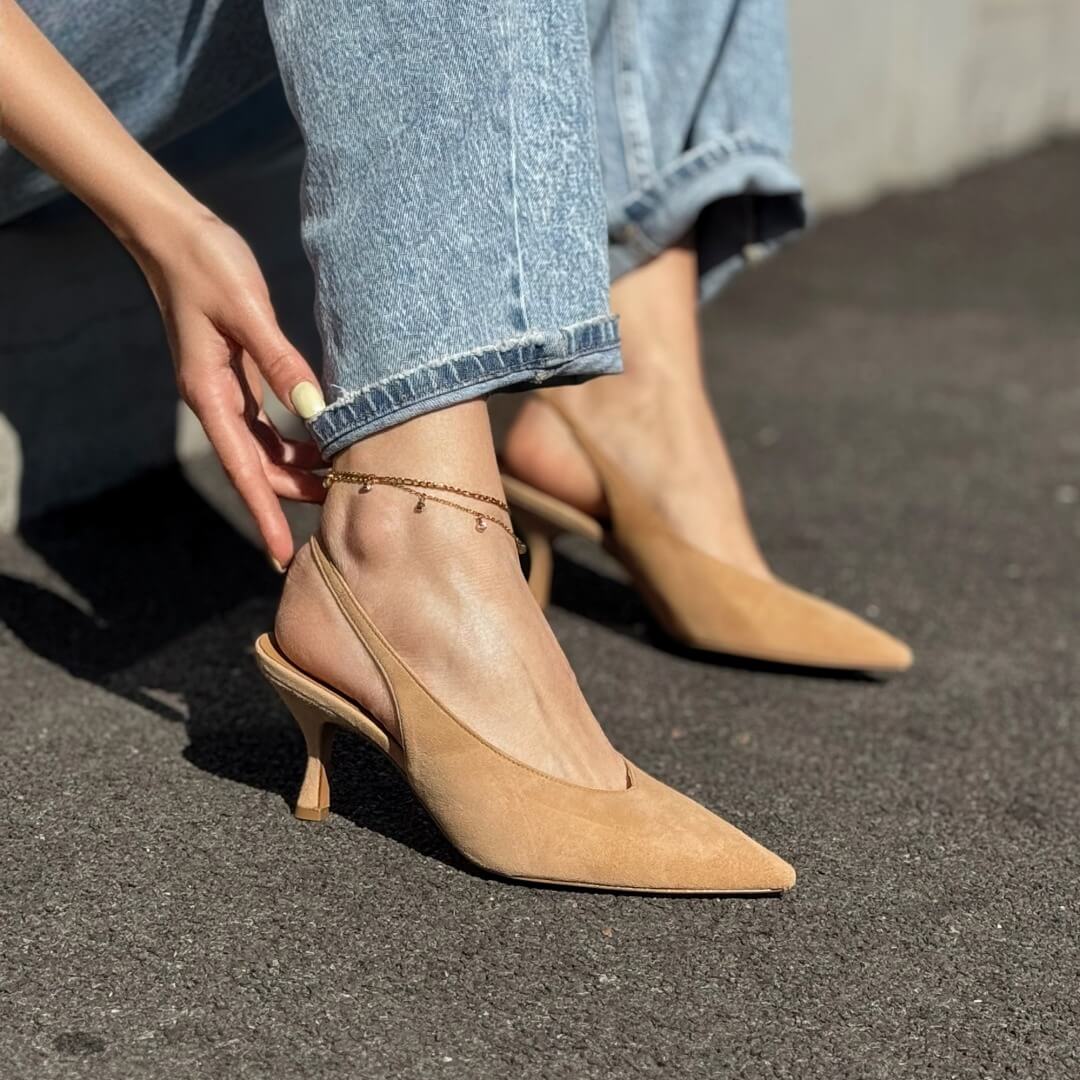 OF - Tacco Teresa camoscio camel