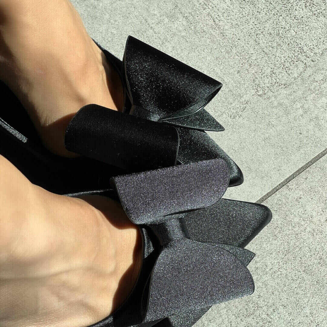 OF - Tacco Nezuko nero satin