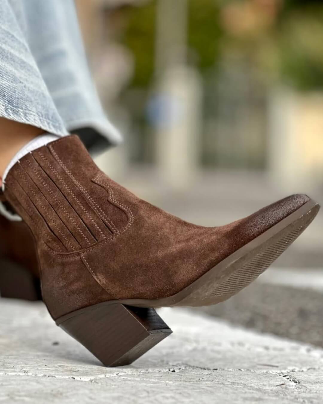 OF - Texano Jean suede testa di moro