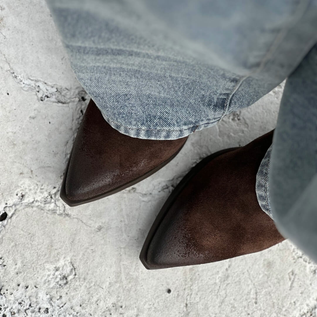 OF - Texano Jean suede testa di moro