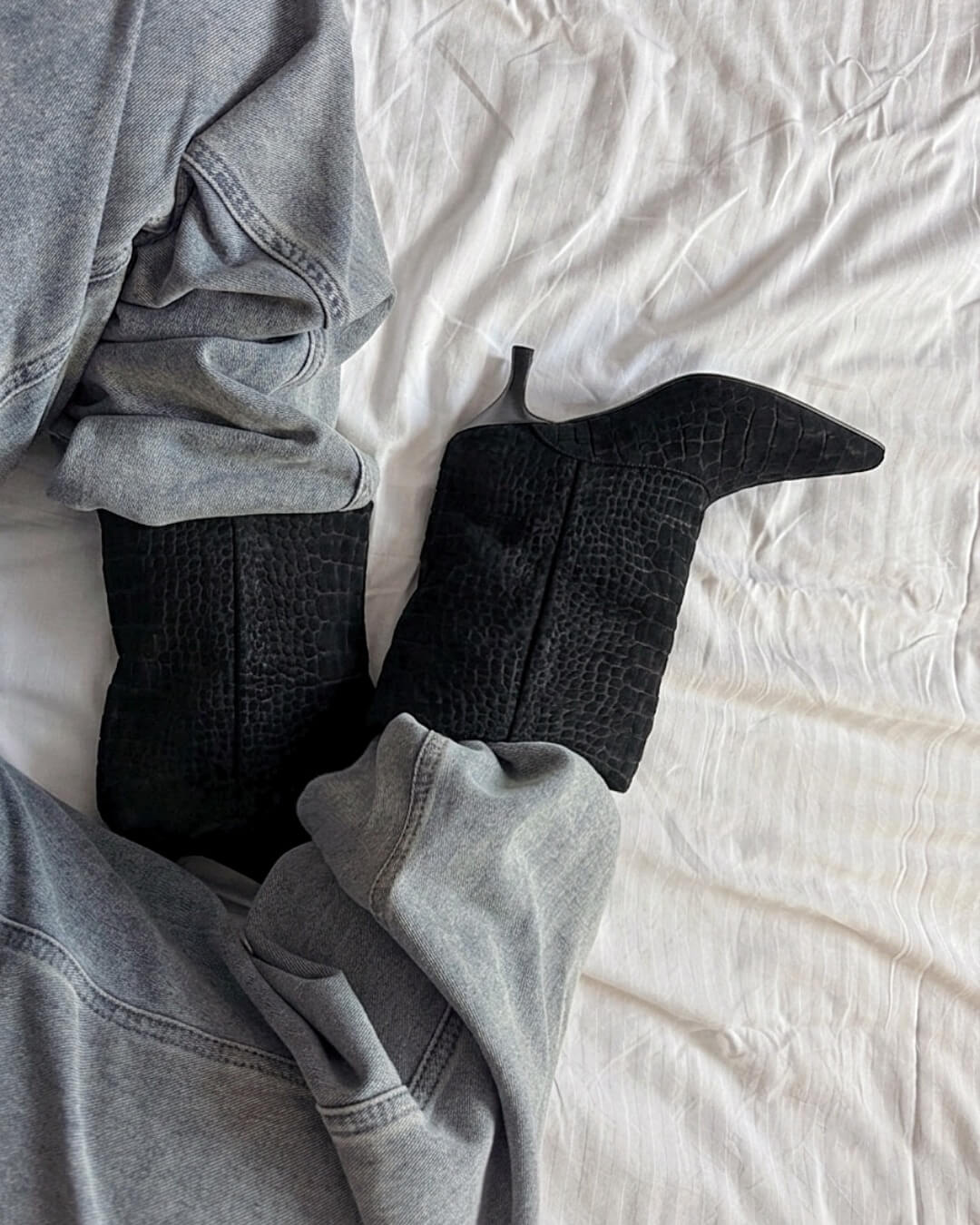 OF - Tronchetto Cindy croco nero