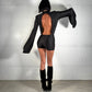 LM - Tutina Ginevra satin nero schiena nuda