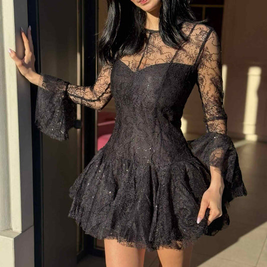 LM - Abito Catherine pizzo nero