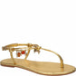 LM - Sandalo basso Allegra infradito gold con charms
