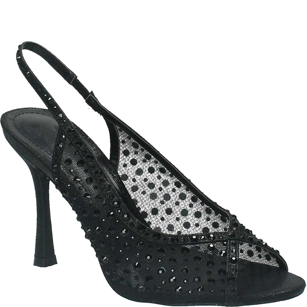 LM - Tacco Madeleine nero con strass