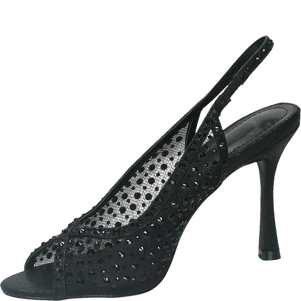 LM - Tacco Madeleine nero con strass