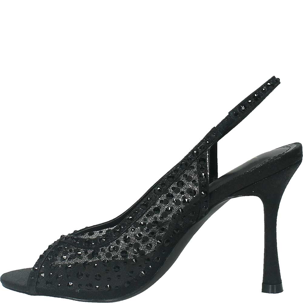 LM - Tacco Madeleine nero con strass