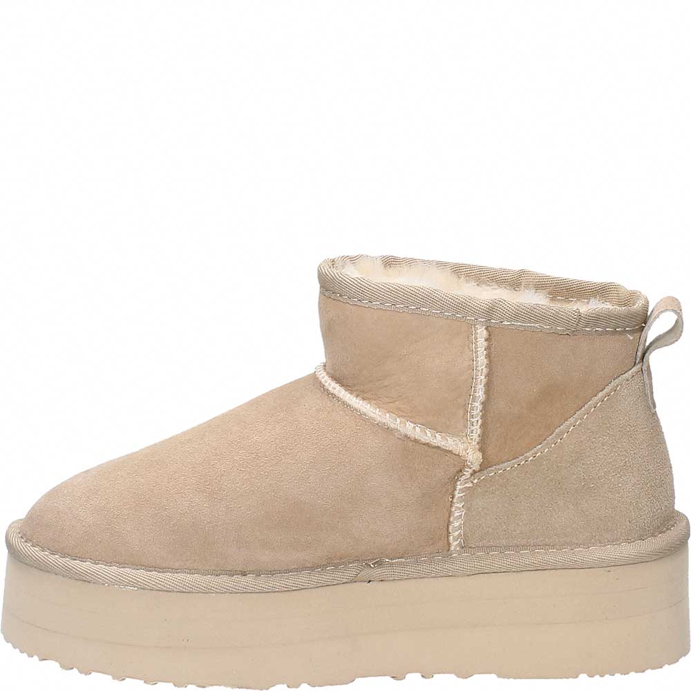 LM - Stivaletto Arlena platform suede beige