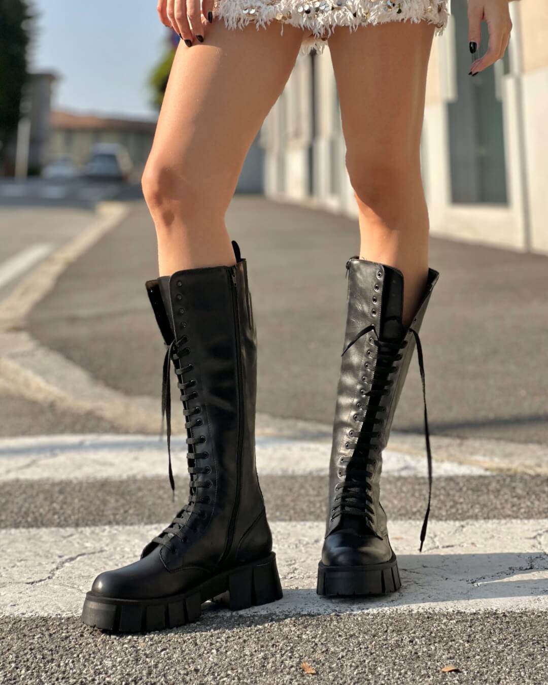 OF - Biker Wayne alto stringato