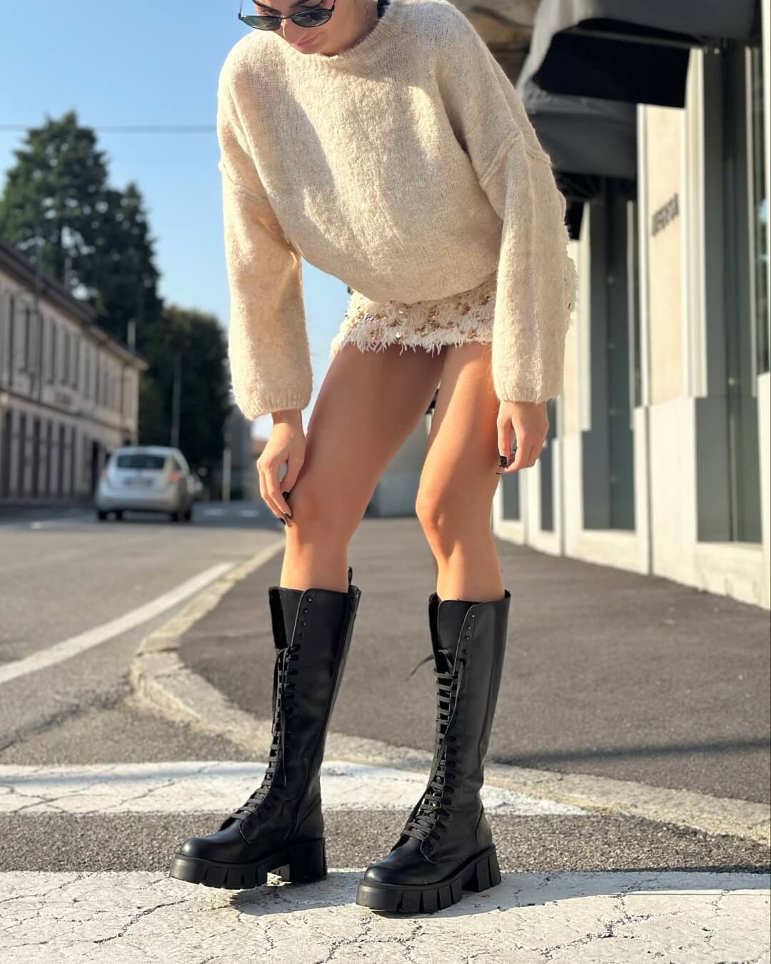 OF - Biker Wayne alto stringato