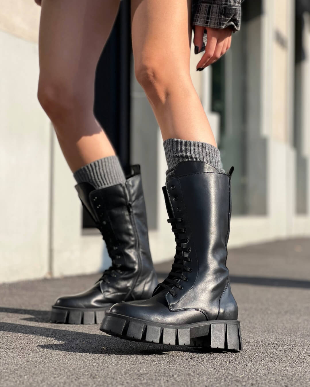 OF - Biker Sith medium stringato nero