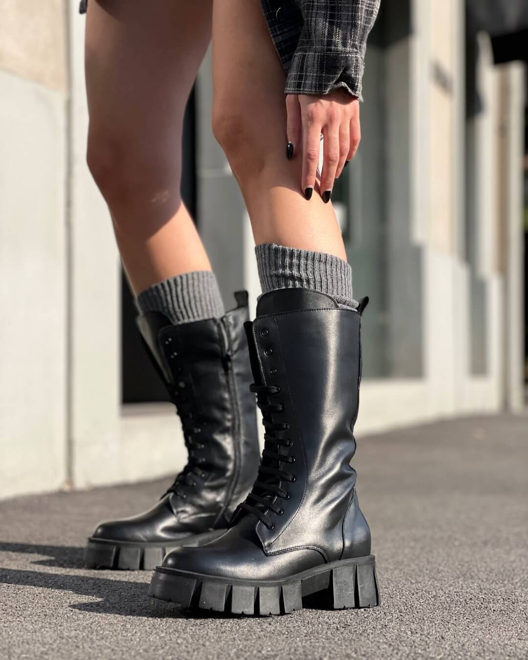 OF - Biker Sith medium stringato nero