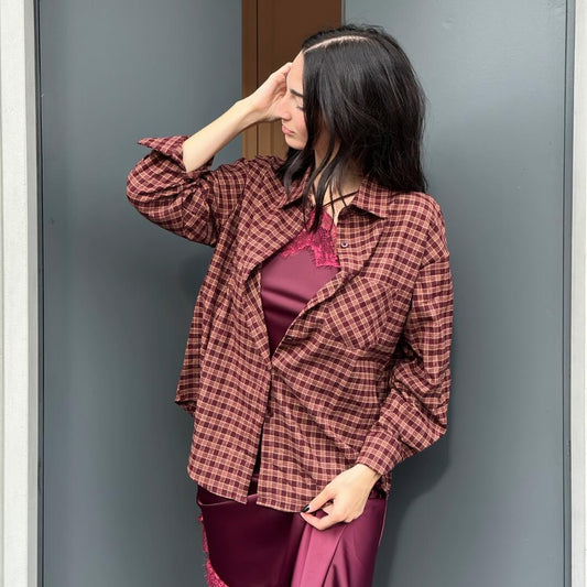 OF - Camicia Marghe bordeaux