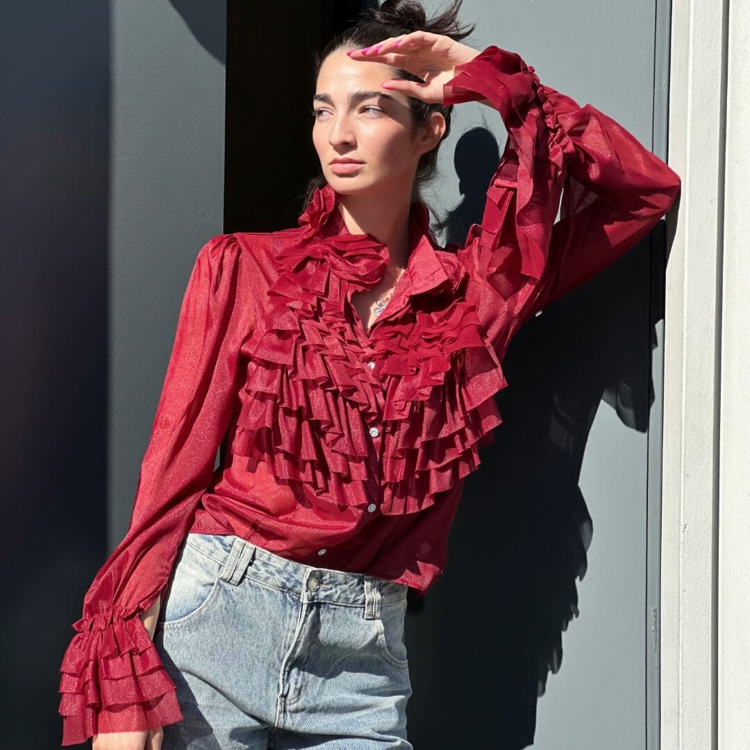 OF - Camicia Prince voulant bordeaux