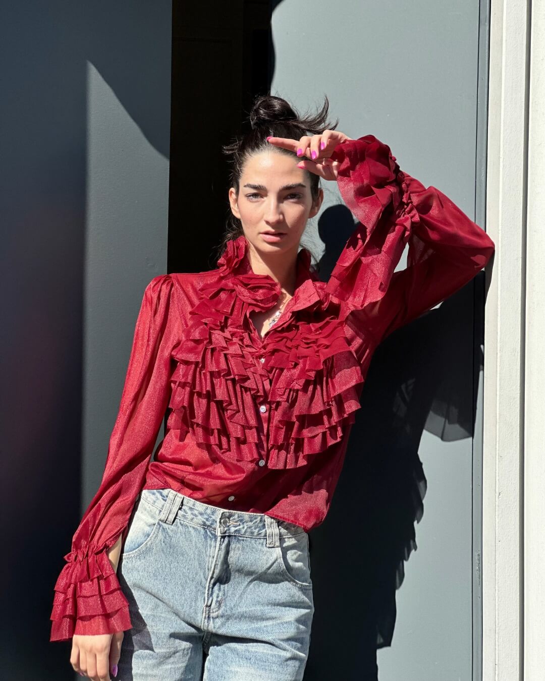 OF - Camicia Prince voulant bordeaux