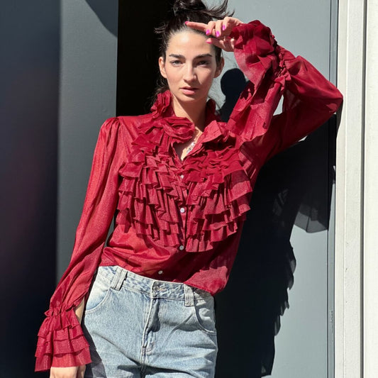 LM - Camicia Prince voulant bordeaux