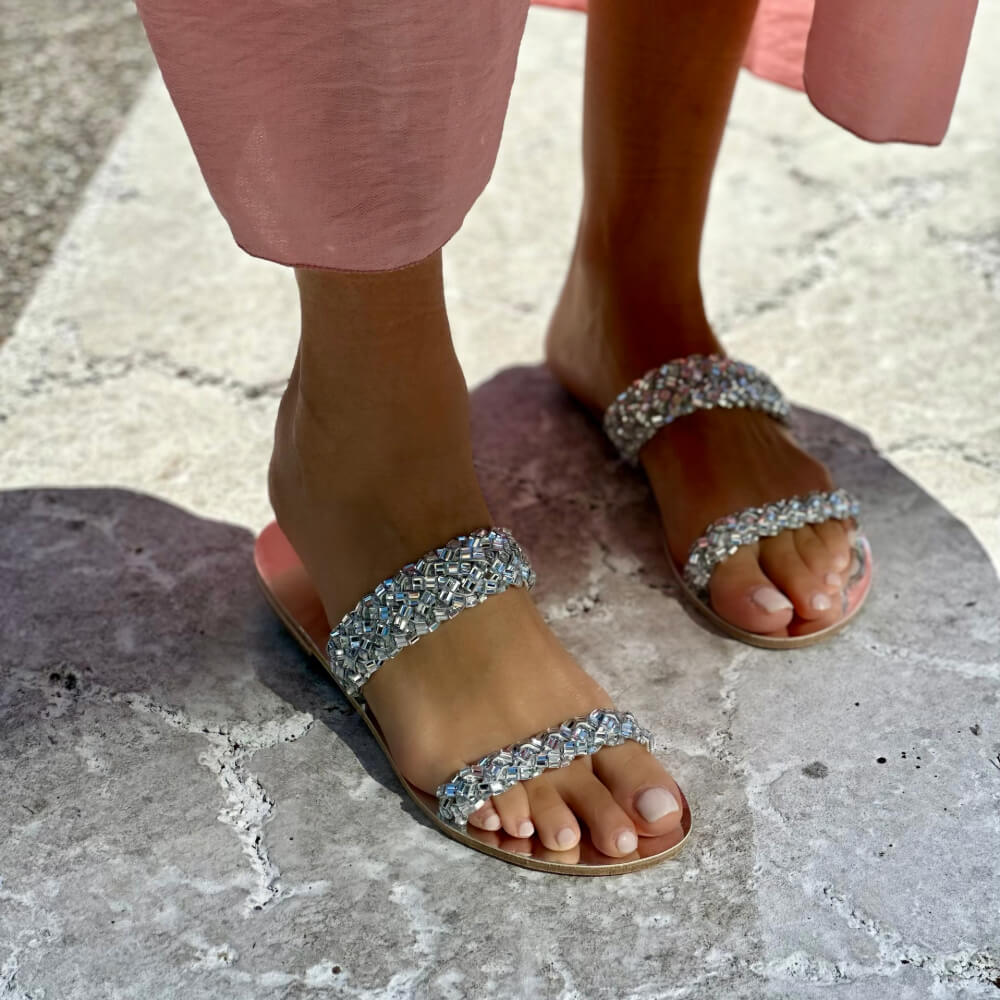 LM - Ciabattina Sissi strass argento