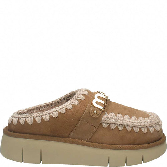 LM - MOU Bounce clog metal logo pink brown