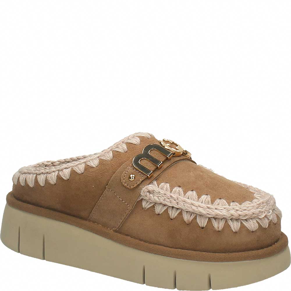 LM - MOU Bounce clog metal logo pink brown