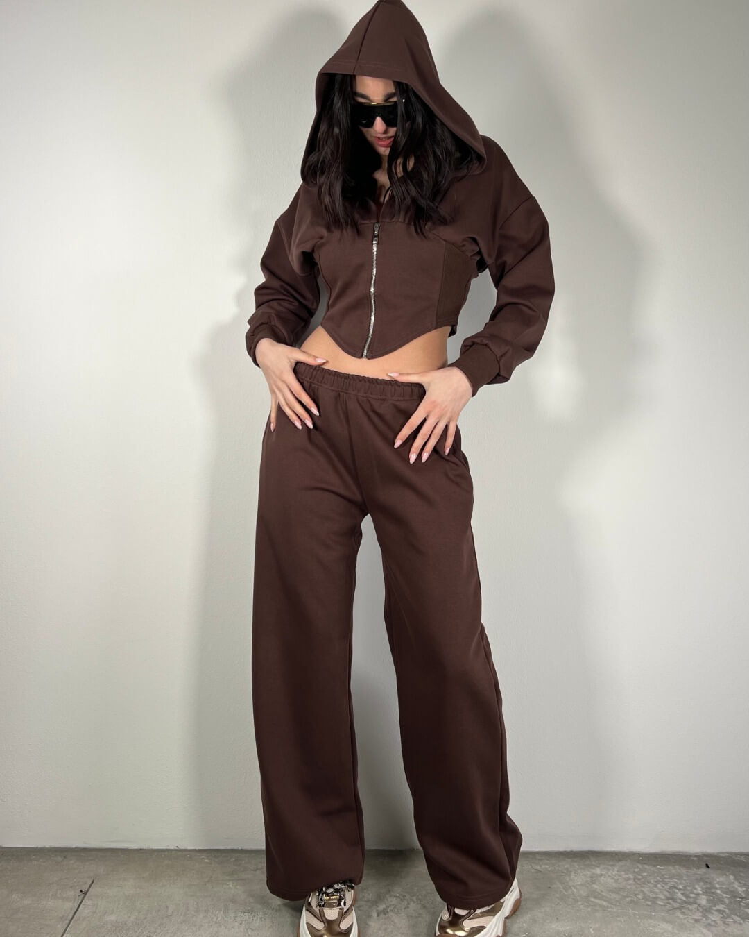 OF - Set tuta Frida marrone