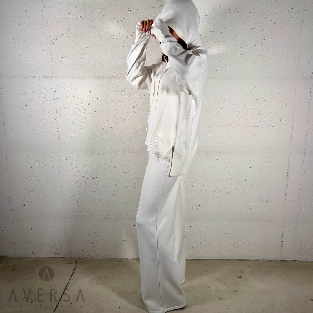 OF - Hinnominate Pantalone a palazzo in maglia white