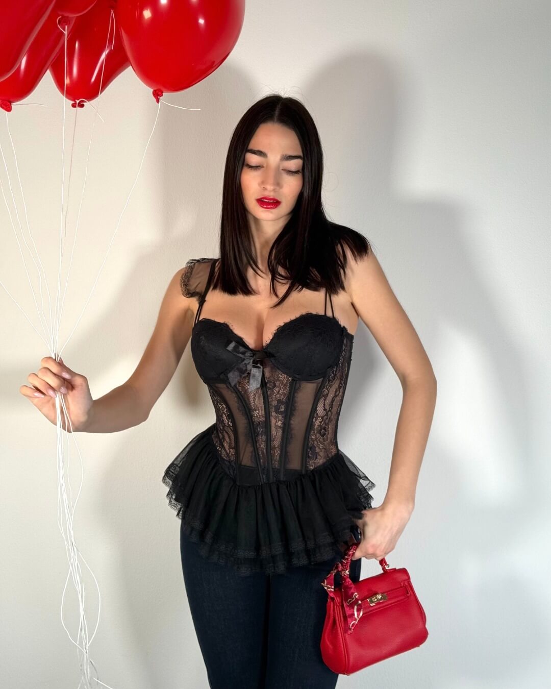 OF - Corsetto Antoine nero pizzo