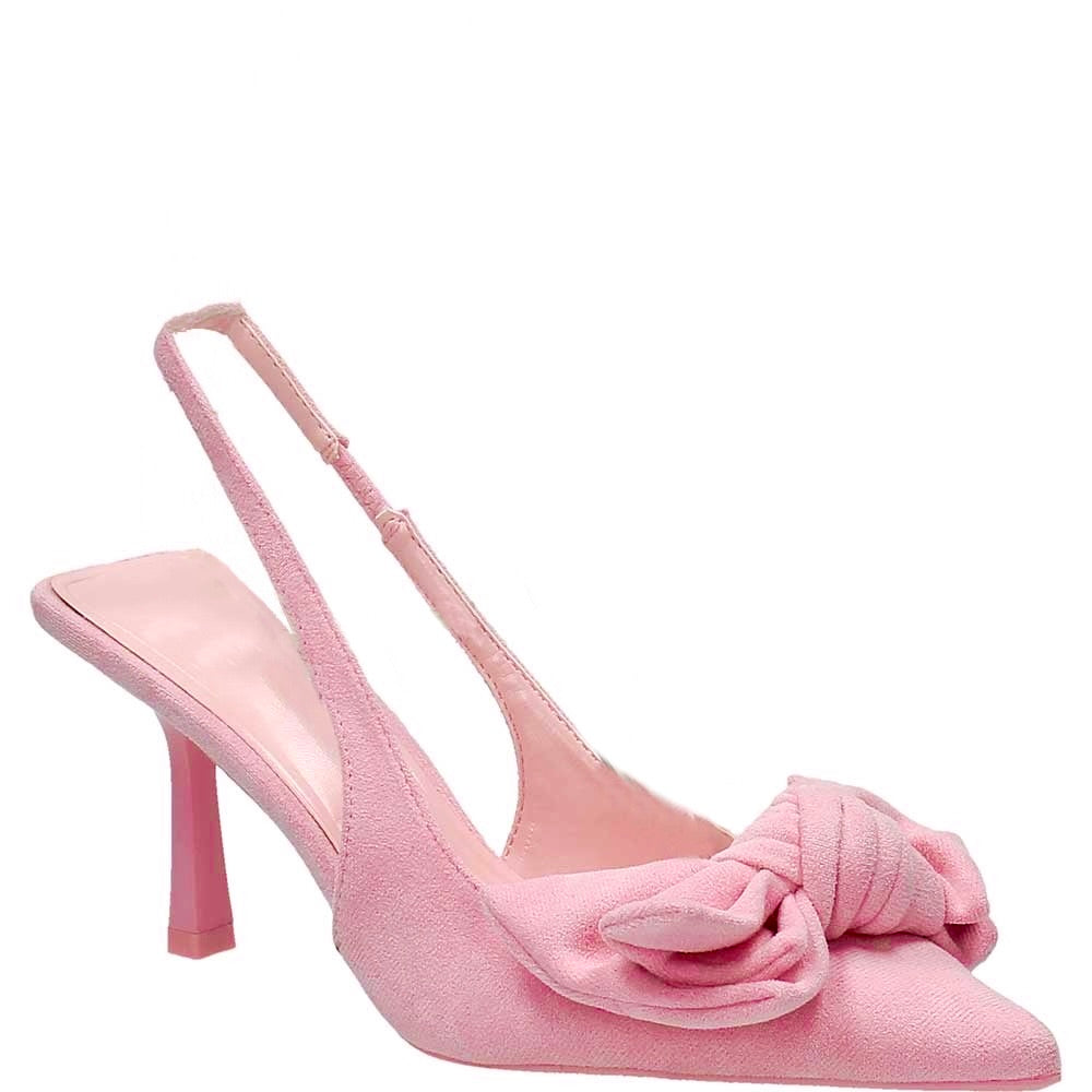 LM - Tacco Jane fiocco rosa suede