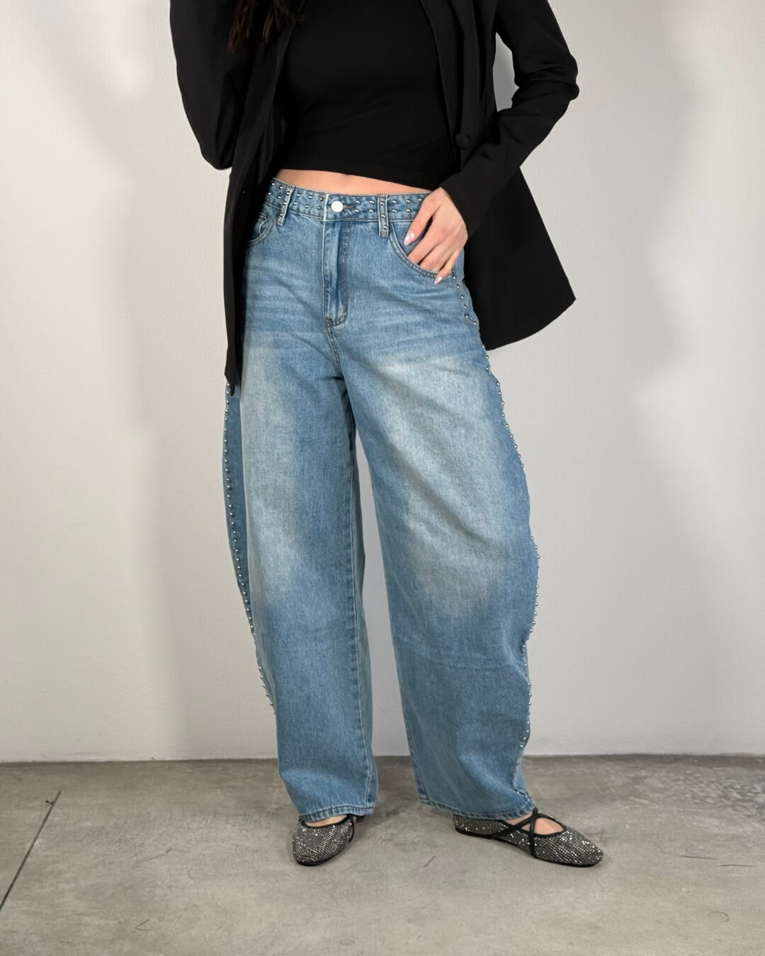 OF - Jeans Luke con borchie