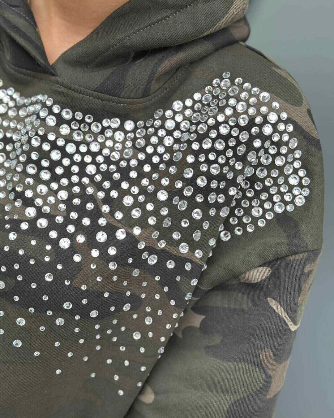 OF - ODI ET AMO Felpa oversize Krysten mimetico