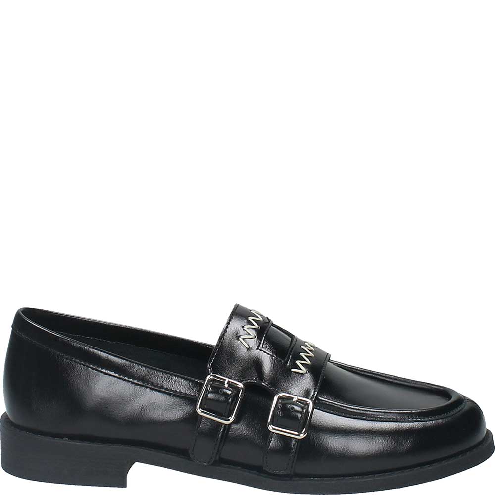 LM - Mocassino Gon nero con fibbie