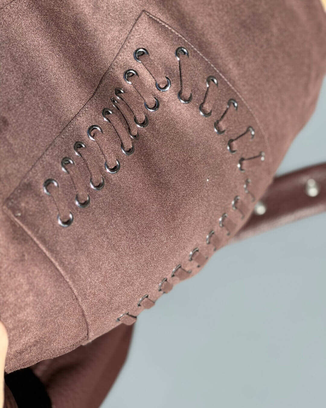 OF - Gonna Pons suede marrone con lacci