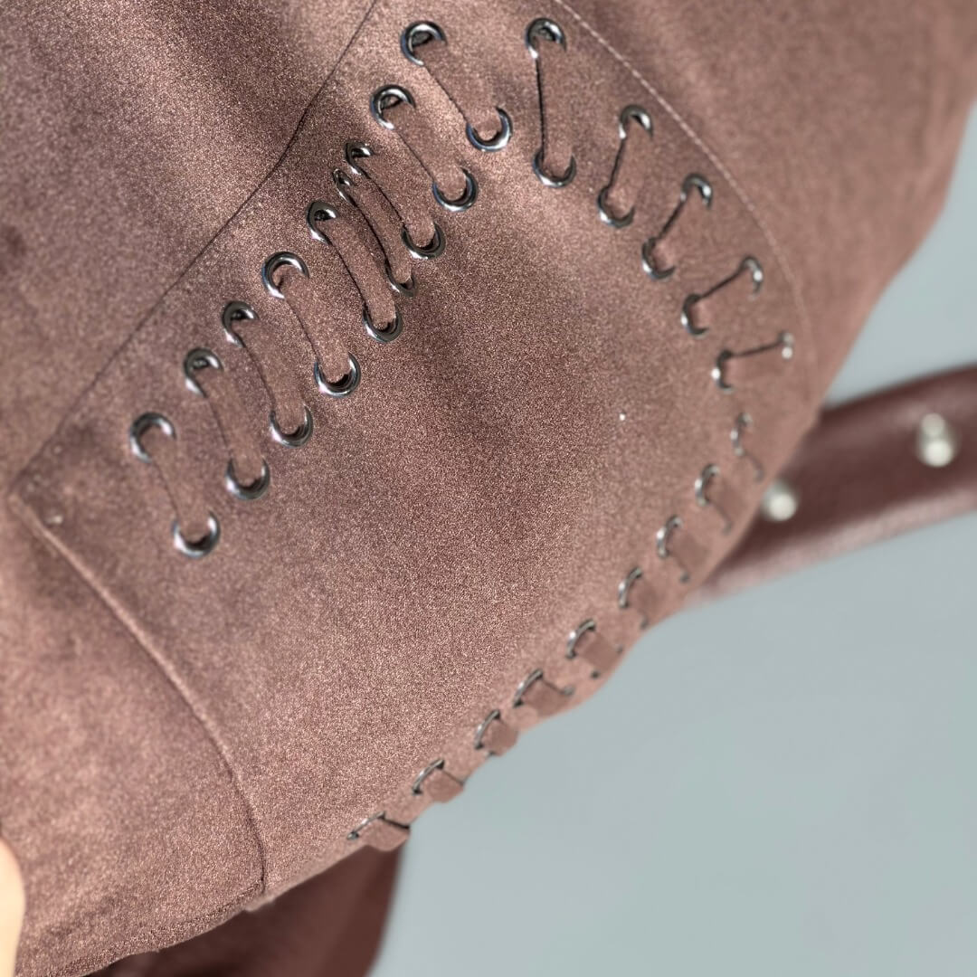 OF - Gonna Pons suede marrone con lacci