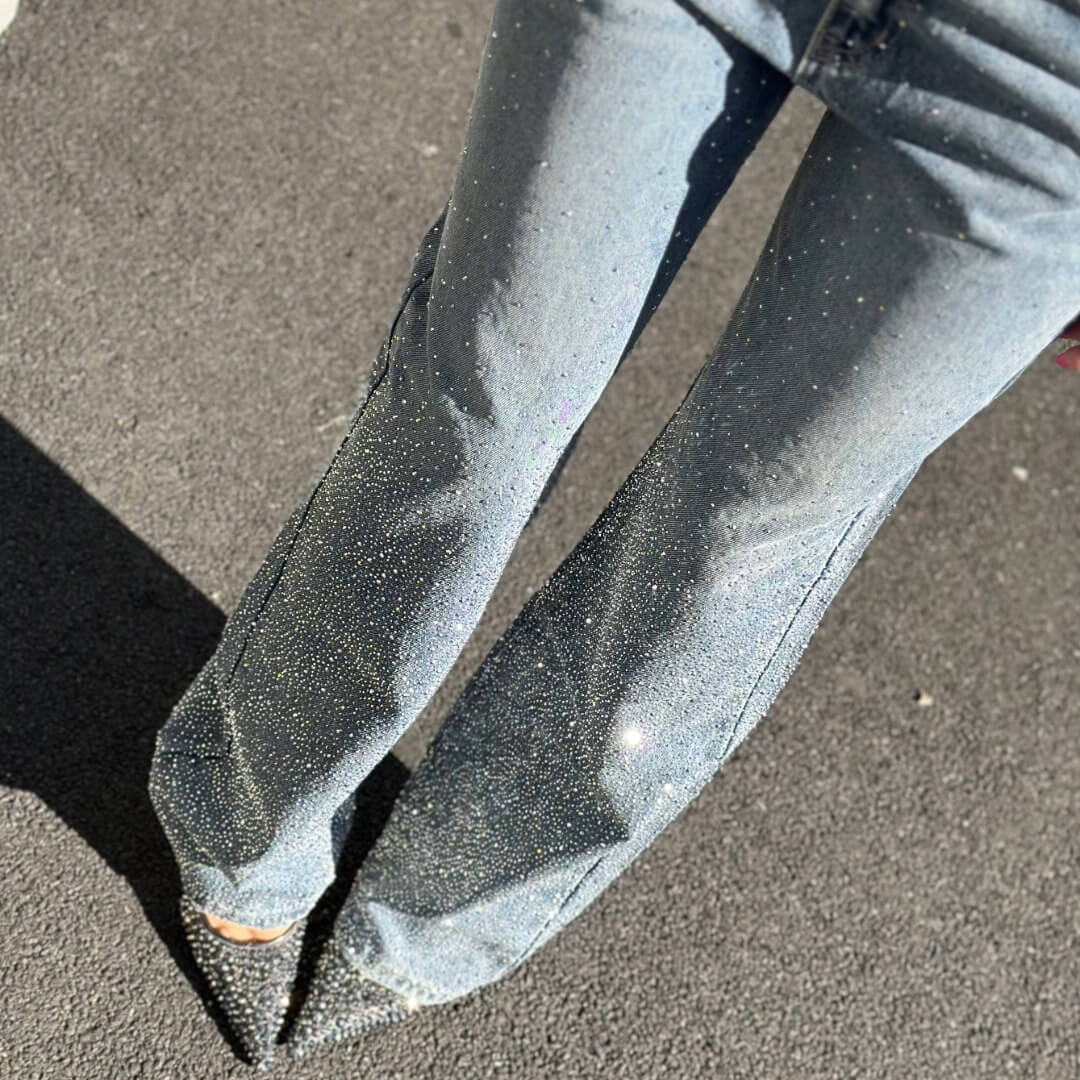 OF - Jeans Ivy strass degradè