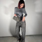 LM - Jeans Majestik grigio con strass