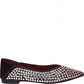LM - Ballerina Kiki bordeaux con strass
