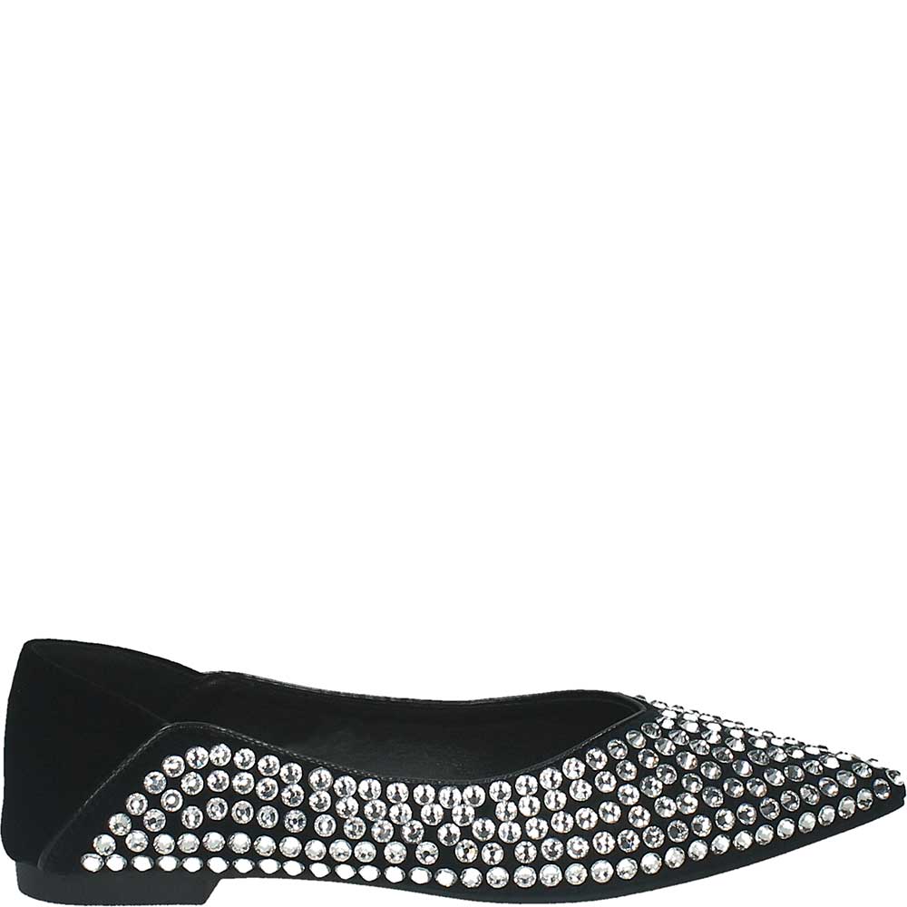 LM - Ballerina Kiki nero con strass