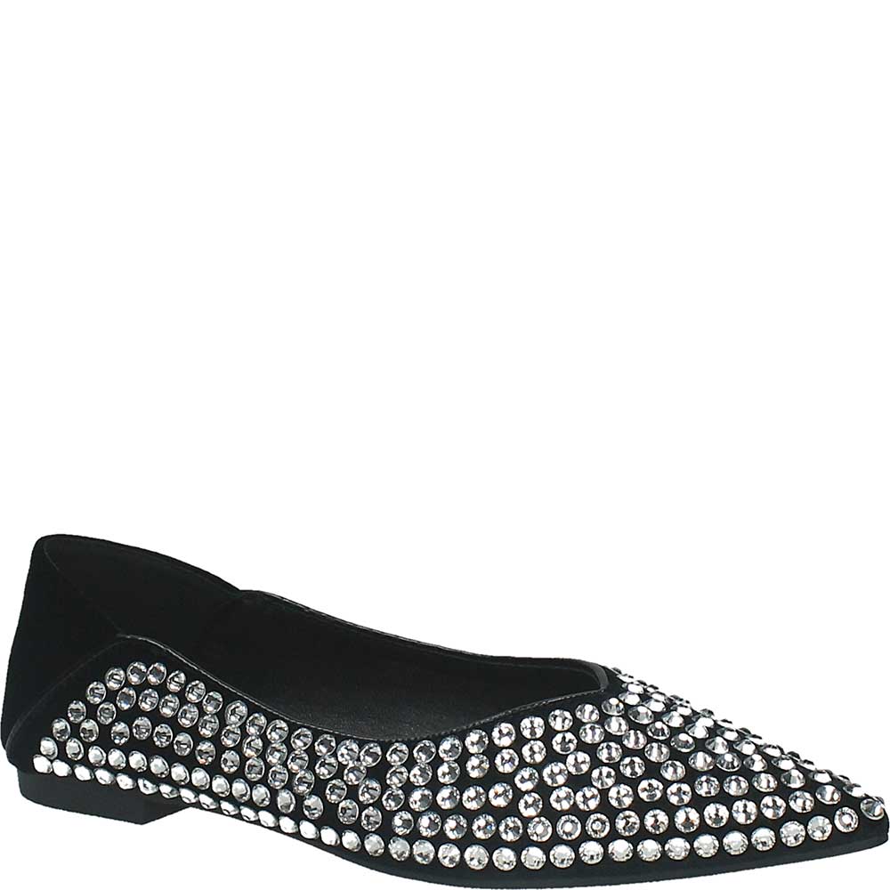 LM - Ballerina Kiki nero con strass