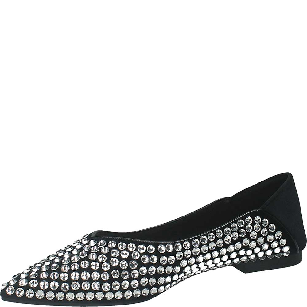 LM - Ballerina Kiki nero con strass