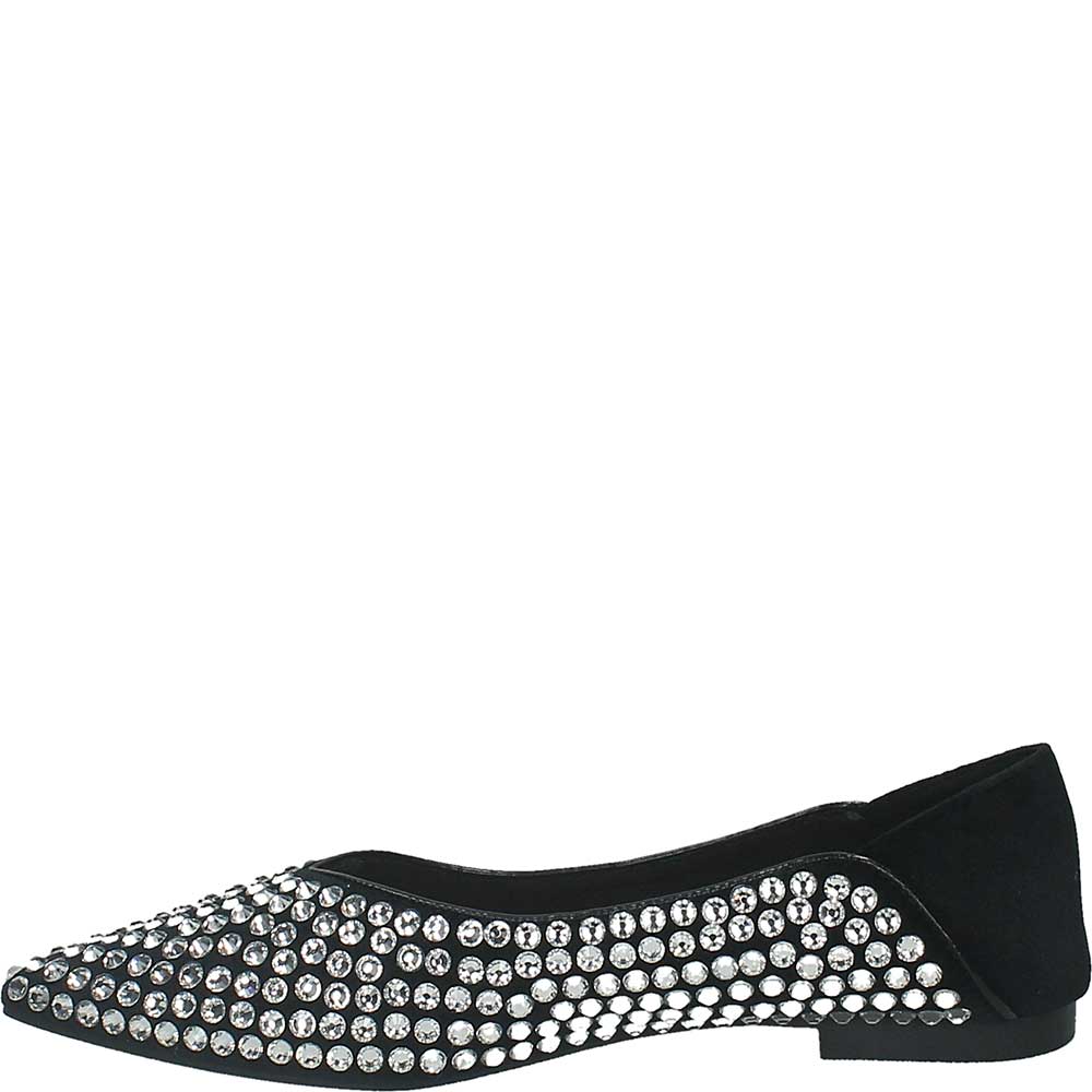 LM - Ballerina Kiki nero con strass