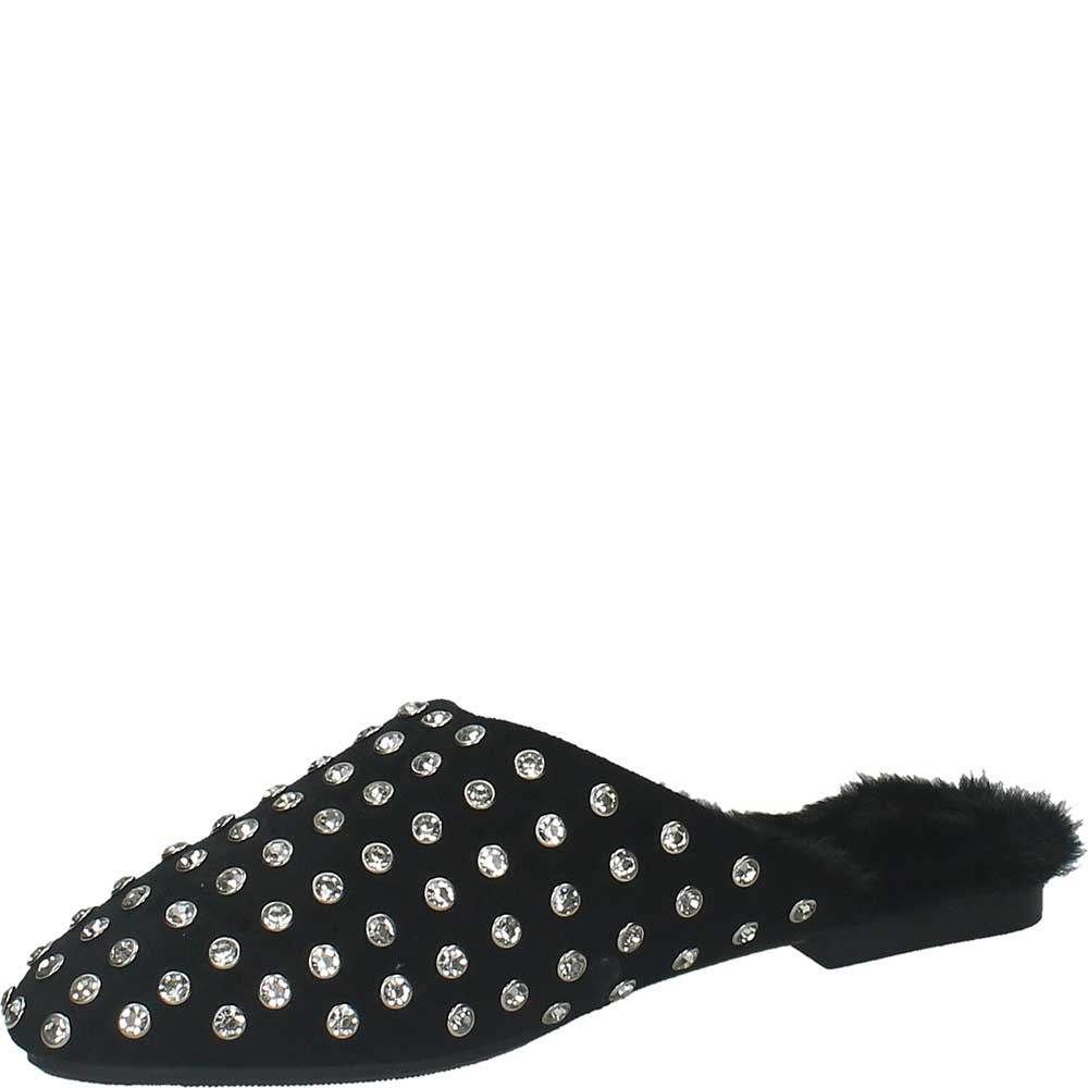 LM - Sabot Silva nero con strass