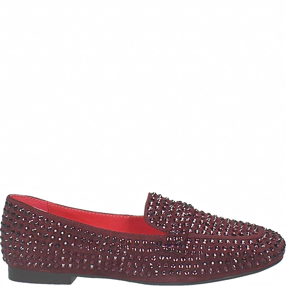 LM - Mocassino Atena strass wine