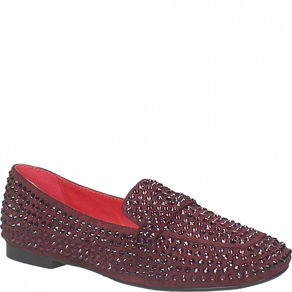 LM - Mocassino Atena strass wine