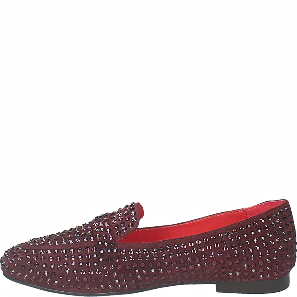 LM - Mocassino Atena strass wine