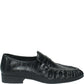 LM - Mocassino Elton croco nero