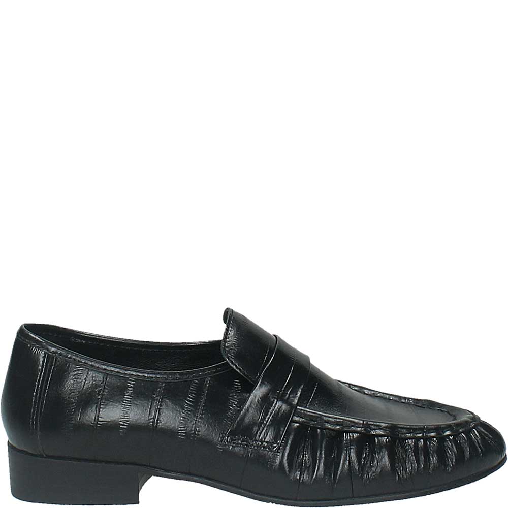 LM - Mocassino Elton croco nero