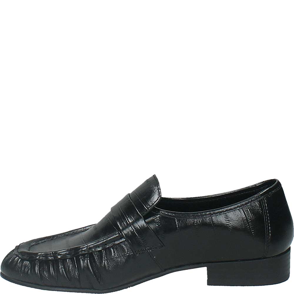 LM - Mocassino Elton croco nero